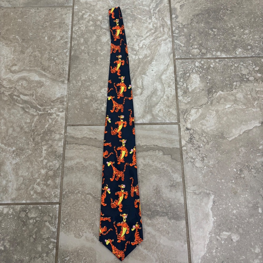 Disney Winnie the Pooh Tigger Mens Navy Blue‎ Character Necktie
